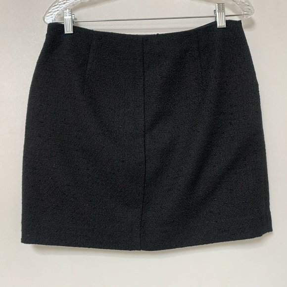 Outback Red Women Pencil Skirt Size 6 Black Mini Front Pockets Side Zip Up Lined - Picture 4 of 8